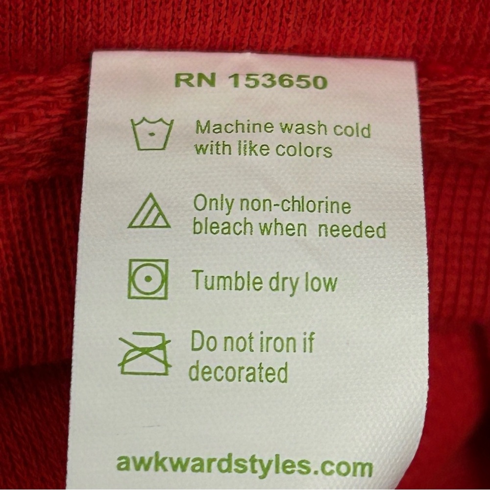 Mens Ugly Christmas Sweatshirt Size XL Pullover Crew Funny Graphic Parody Red - Picture 8 of 8